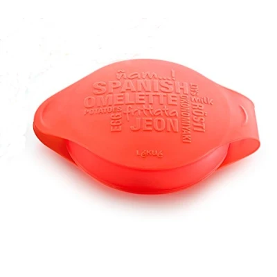 Imagen de Lékué Spanish Omelette Molde para tortilla española, silicona platino color rojo