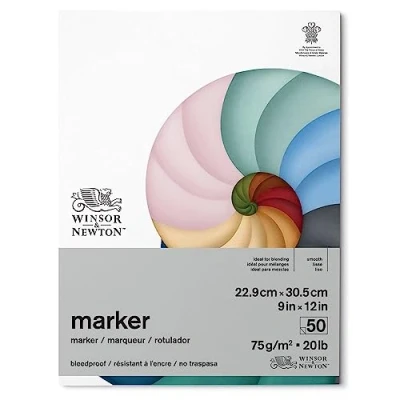 Imagen de Winsor &amp; Newton Bloc Papel rotuladores, 9X30,5 cm, Blanco, 22,9 x 30,5cm