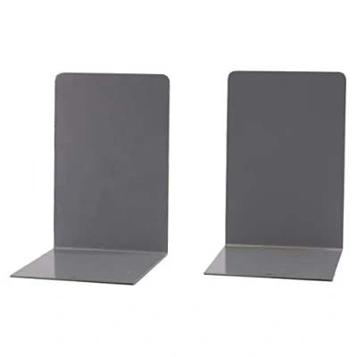 Imagen de SimonRack Sujetalibros, Sujeta Libros Estanteria Metálicos, 160x120x120, 2 Unidades, Soporte Libros, Gris