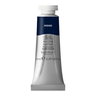 Imagen de Winsor &amp; Newton Acuarela Profesional Pintura de Acuarela, Alta Luminosidad, Resistente a la Luz, Calidad Archivo, Tubo 14 ML, Color Índigo