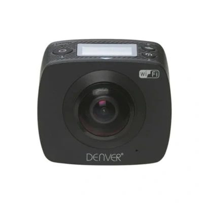 Imagen de Denver ACV 8305W. Cámara de acción HD 360 Real 2 Lentes. Wi Fi. Software Especial para convertir Videos a Youtube y Gafas VR. Sensor CMOS x 4MP, Negro