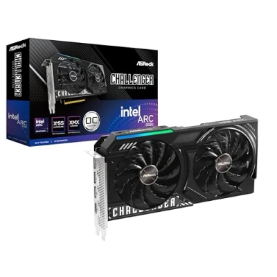 Imagen de ASRock Intel ARC B580 Challenger 12GB OC GDDR6 19 Gbps 192 bits 2740 MHz 650W 7680 x 4320 Dual Fan Tarjeta gráfica