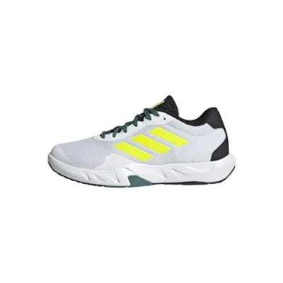 Imagen de adidas Amplimove Trainer Shoes, Zapatos de Gimnasio y Entrenamiento Hombre, FTWR White/Lucid Lemon/Shock Pink, 46 2/3 EU
