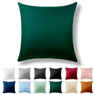 Imagen de Alreya Funda de Almohada Renforcé 100% Algodón 40 x cm Verde Bosque Hipoalergénica con Cremallera YKK