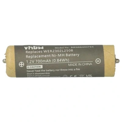 Imagen de vhbw Batería Compatible con Panasonic ER230, ER2301, ER2302 afeitadora, cortadora de Pelo (700 mAh, 1,2 V, NiMH)