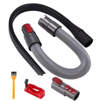 Imagen de Jissta Conector de manguera repuesto para aspiradora Dyson V15, V11, V10, V8, V7 con boquilla conexión flexible, extensión, cierre interruptor y cepillo limpieza