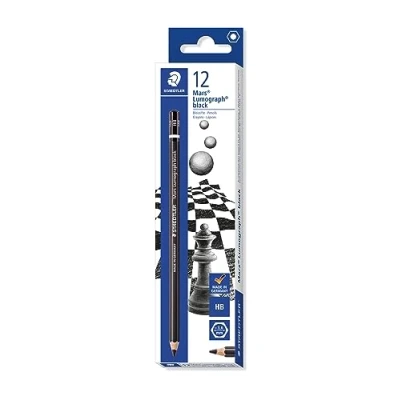 Imagen de Staedtler Mars Lumograph 100B HB. Pack de 12 lápices dibujo la misma graduación.