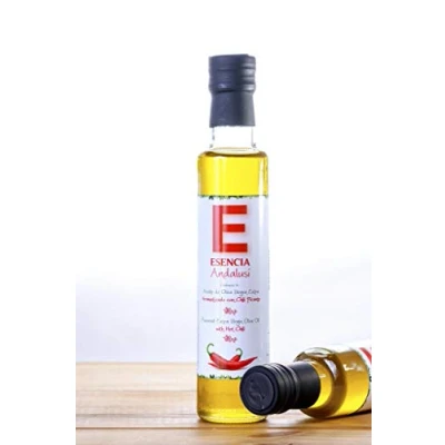 Imagen de Aceite de Oliva Virgen Extra Aromatizado 250 ml. con Esencias Naturales. Producto Jaén (Chili Picante, 1 Unidad)