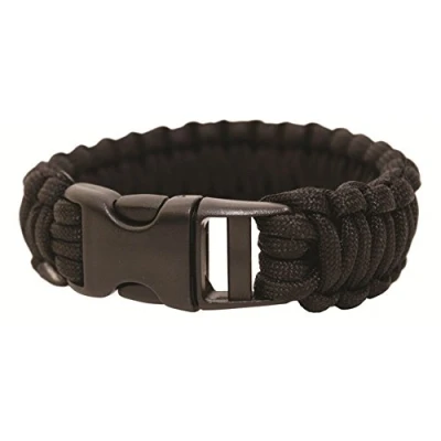 Imagen de Bushcraft BCB Pulsera de Supervivencia (Hebilla plástico), Color Negro