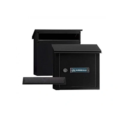 Imagen de Arregui V4074 Pack Bocacartas y Recogecartas de Acero, tamaño M (DIN A4), Negro