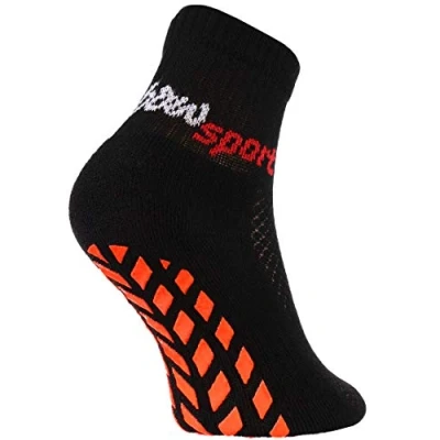 Imagen de Rainbow Socks Niñas Niños Calcetines Antideslizantes de Deporte 1 Par Negro Talla 30 35
