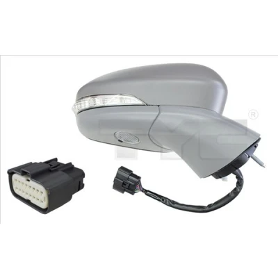 Imagen de Espejo retrovisor Tyc 310 0251 derecha imprimado para ajuste elect. espejo, convexo, calefactable, abatible eléctricamente FORD: Mondeo 5 Limousine