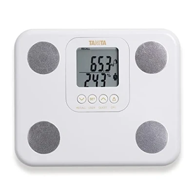 Imagen de TANITA BC 730 Monitor de Composición Corporal Ligero y Compacto con Escaneo Interno Pantalla Fácil Leer 9 Medidas, Vidrio templado, Blanco