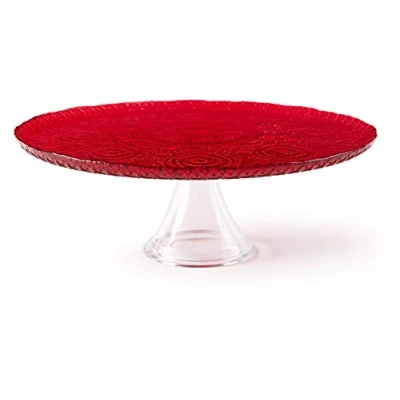 Imagen de Excelsa Red Arabesque Soporte para tartas de cristal