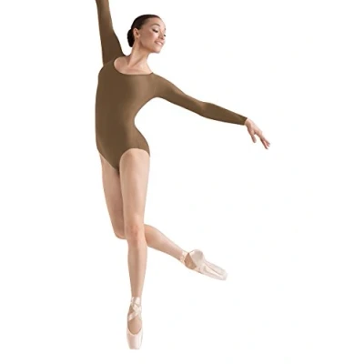 Imagen de Bloch Dance Lepsi Maillot de Manga Larga para Mujer, Larga, L5609, Almendra, S