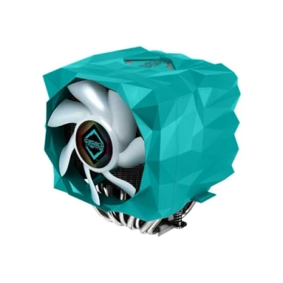Imagen de Iceberg Thermal IceSLEET X9 Dual TR AMD sTRX4 TR4 SP3 Ryzen Threadripper Doble Torre de Alto Rendimiento CPU 9 Tubos Cobre niquelados, direccionable RGB ARGB 120 mm y 140 PWM Azul Verde