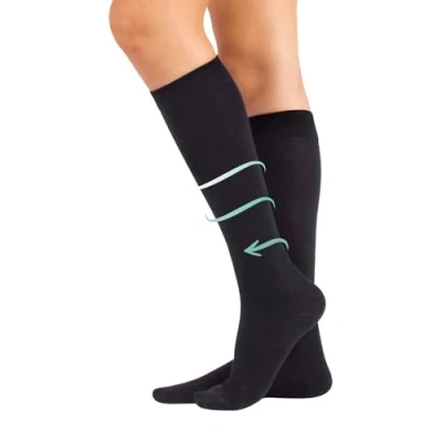 Imagen de Calzitaly Medium Compression Calcetines hasta la rodilla, Talla: XXL, Black