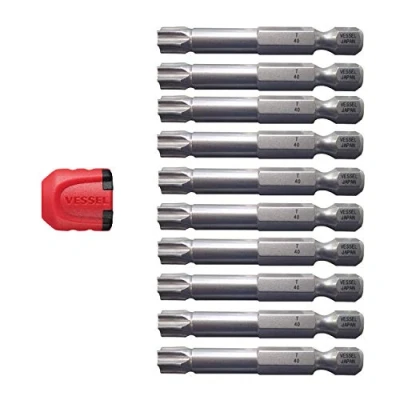 Imagen de VESSEL EMGETX4050P10T Juego de puntas Torx T40 (50 mm, 10 unidades)