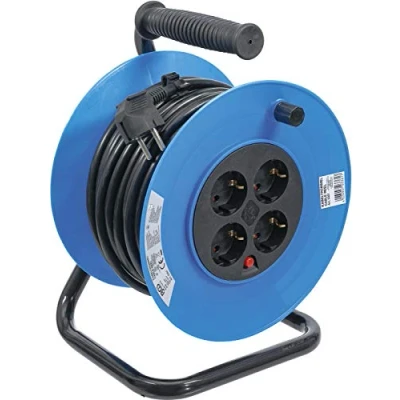 Imagen de BGS 3361 Enrollador de cable 25 m 3 x 1,5 mm² 4 tomas IP 20 3000 W