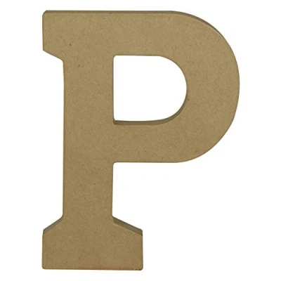 Imagen de Clairefontaine ES Décopatch AC867C Soporte de papel marrón maché 15,3 x 2,5 20 cm, letra mayúscula P