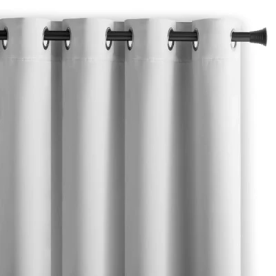 Imagen de AmeliaHome Blackout Cortina Opaca con Ojales (140 x 270 cm, 1 Unidad), Color Blanco