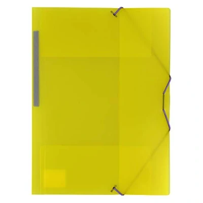 Imagen de Grafoplás 04801260－ Carpeta de Polipropileno con gomas y 3 solapas, color amarillo, tamaño Folio