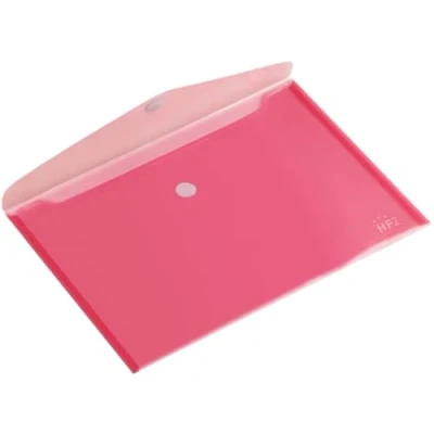Imagen de HF2 190446 Carpetas sobres A5 (Pack de 10) en PP translúcido para documentos, con cierre velcro, diseño horizontal Rojo