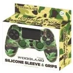 Imagen de Funda FR TEC Camo Woodland, Para PS4 + Grips, Silicona