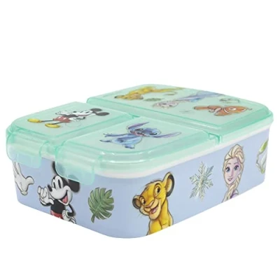 Imagen de Fiambrera infantil múltiple con 3 compartimentos de Disney 100 Aniversario