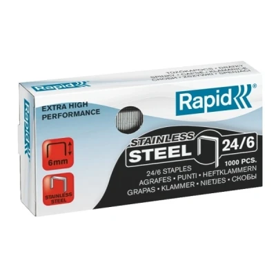 Imagen de RAPID 24858100 Caja 1000 grapas 24/6 mm Super Strong acero inoxidable