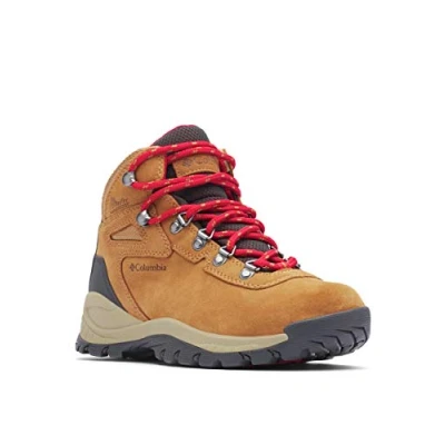Imagen de Columbia Newton Ridge Plus Amped Botas de senderismo impermeables para mujer, rojo (Elk, Mountain Red), 7 Wide
