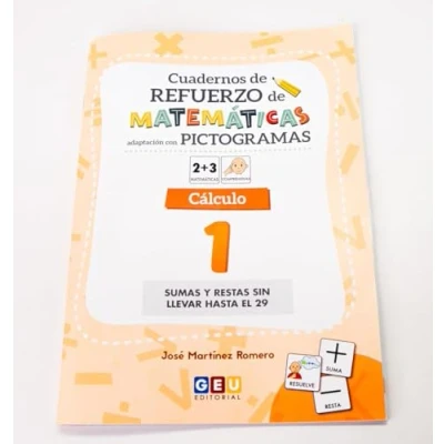 Imagen de Sumas y RESTAS 6 AÑOS Aprende a Sumar Restar Editorial Geu 1 Primaria Matemáticas Comprensivas Cálculo con PICTOGRAMAS para TEA ... el 29. (Cuadernos de Refuerzo Matemáticas)