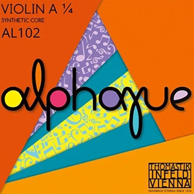 Imagen de Thomastik cuerda suelta para violín alphayue 1/4, escala 260mm/10.2&quot; la núcleo sintético, entorchado de aluminio.