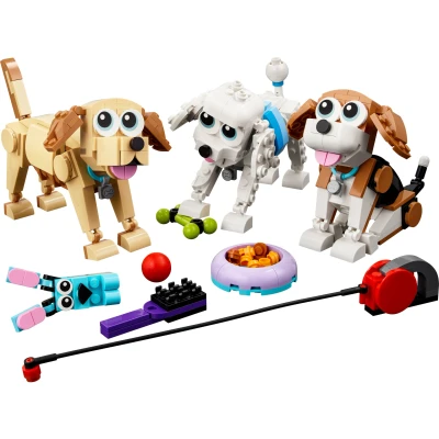 Imagen de Lego Creator 3 en 1 Perros Adorables, Figuras de Perritos Juguete para Niños y Niñas 7 Años o Más, Beagle, Caniche, Perro Salchicha Regalo Cumpleaños 31137