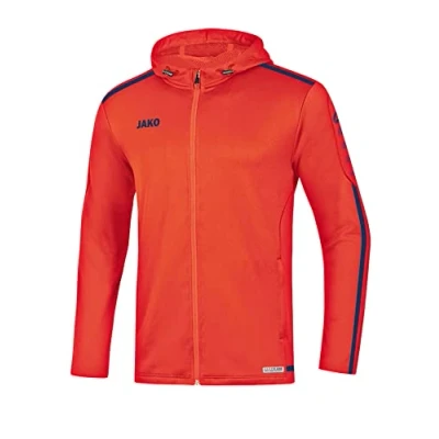 Imagen de JAKO Striker 2.0 Chaqueta con capucha para hombre, color flame/azul marino, 3XL