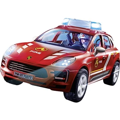 Imagen de PLAYMOBIL Porsche 70277 Macan S Bomberos con Efectos de luz y Sonido, a Partir 4 años
