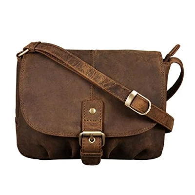 Imagen de STILORD &#039;Iris&#039; Bolso Bandolera Mujer Piel Pequeño Hombro Salir Noche Festa Auténtico Cuero, Color:marrón Medio