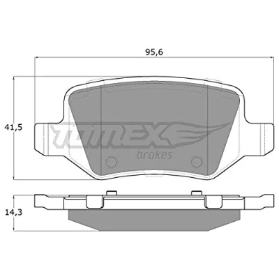 Imagen de TOMEX brakes TX 12 90 Juego de pastillas freno Eje trasero MERCEDES BENZ: Clase A, B, Vaneo