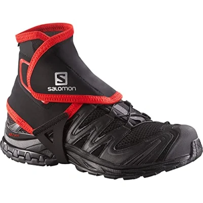 Imagen de Salomon Trail Gaiters High Polainas Unisexo Running Senderismo MTB, Fácil de usar, Durabilidad, Protección, Negro, M