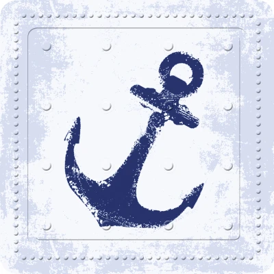 Imagen de Kleine Wolke Textilgesellschaft Anchor, plástico, Azul, 55 x 0,3 cm