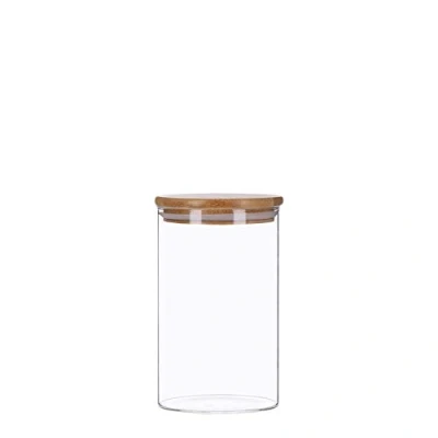 Imagen de tarros de cristal con tapa bambú, para almacenaje, 350 ml 2200 ml, herméticos, aptos lavavajillas, antipolillas (1000 ml)
