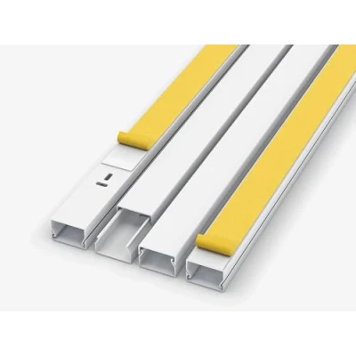 Imagen de Canaleta para cables (5 m, autoadhesiva, 3,0 x 2,0 100 cm, 5 1 instalación eléctrica), color blanco