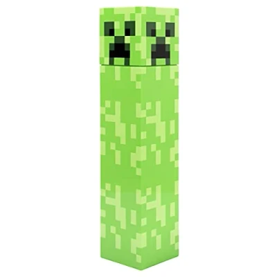 Imagen de Minecraft Botella de agua con diseño pixelado creeper verde Botellas para niños, reutilizable 650 ml Producto