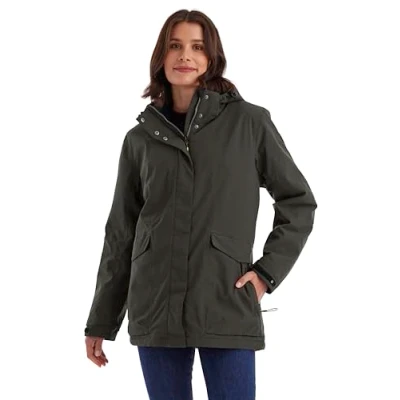 Imagen de killtec Mujer Chaqueta funcional/outdoor impermeable con capucha cremallera Damen Jacke, dunkeloliv, 48, 43285 000