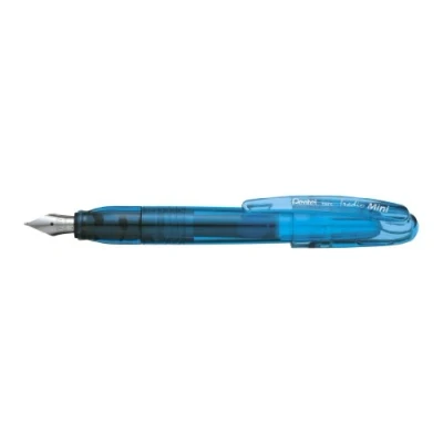Imagen de Pentel Pluma Tradio formato MINI. Escritura en azul.