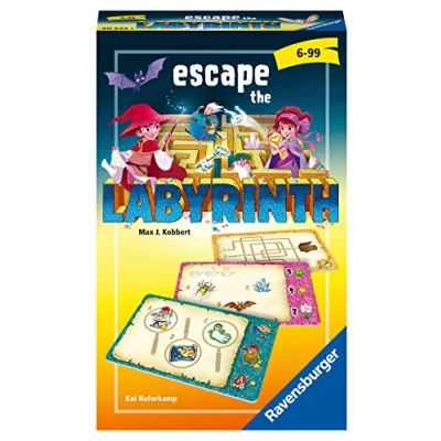Imagen de Ravensburger 20543 Escape The Laberinto, Juego de Regalo para 1 4 Jugadores, a Partir 5 años, Formato Compacto, Viaje