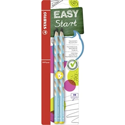 Imagen de Lápiz para zurdos EASYgraph de STABILO, 2 unidades, color azul