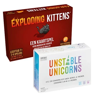 Imagen de Exploding Kittens TeeTurtle + Unstable Unicorns Bundle Juegos de Fiesta Holandés