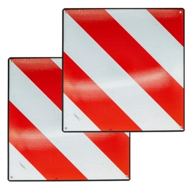 Imagen de ENERFERO Señal V20 Homologada 2PCS, Placa Portabicicletas y Carga Saliente, Panel V 20 Plástico ABS, Flexible con Protección Anti Arañazos.50 X 50 cm HOMOLOGADA.
