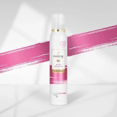 Imagen de Pantene Pro V Espuma para el cabello, rizos perfectos, sujeción extrafuerte, 200 ml, 6 unidades